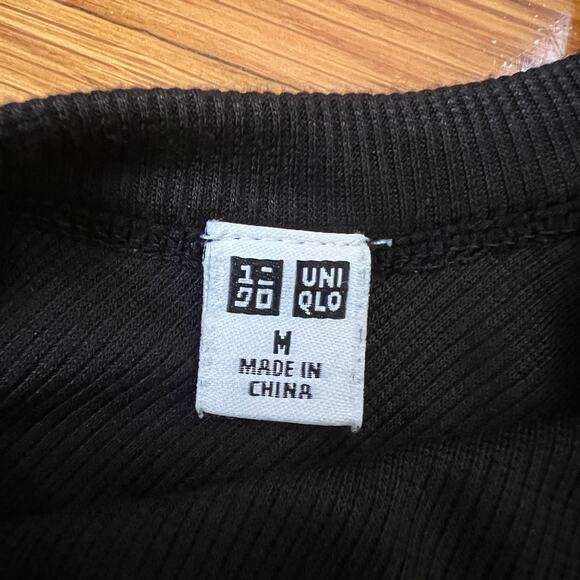 Alexander Wang x Uniqlo Heattech Black Ribbed Scoop Back Thong Bodysuit Size M - Picture 7 of 10